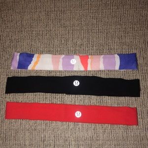3 lulu lemon headbands
